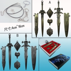 2色魔兽带鞘武器+坠五件套