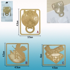 3款动漫金色书签