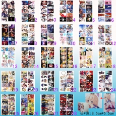 28款彩图10个装磨砂卡贴