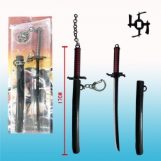 死神月牙冲天17cm碳钢带鞘武器挂扣