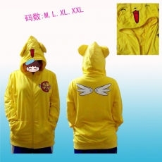 百变小樱小可造型拉链卫衣