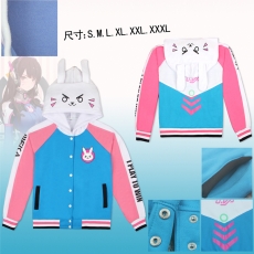 守望先锋D.Va(加厚)拉链带帽卫衣