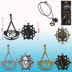 3色刺客信条起源双坠项链