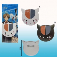 2色夏目友人帐肥猫头卡装胸针