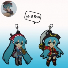 2款初音拿武器软胶小扣(套)