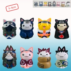 1代8款火影猫咪造型公仔