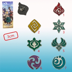 7款原神标志卡装胸针