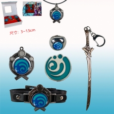 原神稻妻标志手带+武器五件套(水)