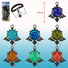 7款原神标志皮颈带项链