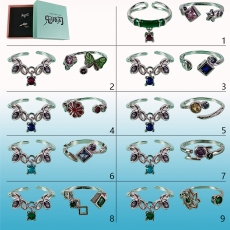 9款鬼灭之刃银色带钻对戒