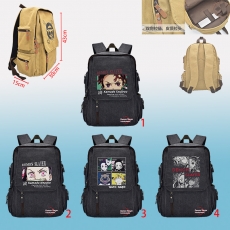 4款鬼灭之刃16安翻盖帆布双肩背包