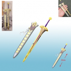 命运胜利旧剑22cm带鞘武器挂扣