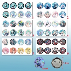 6款初音58mm8个装彩虹膜胸针