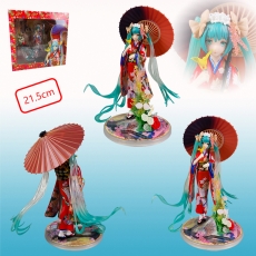 初音浴衣和服撑伞手办