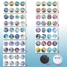 9款初音58mm8个装布纹胸针