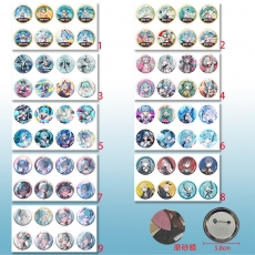 9款初音58mm8个装磨砂膜胸针