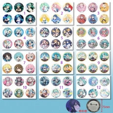 12款初音75mm6个装磨砂膜胸针