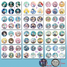 12款初音75mm6个装细沙膜胸针
