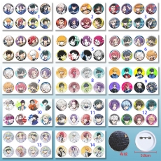 14款蓝色监狱58mm8个装布纹胸针