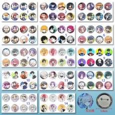 14款蓝色监狱58mm8个装拉丝膜胸针