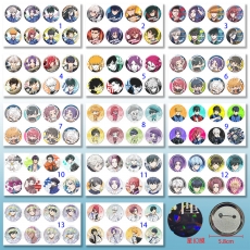 14款蓝色监狱58mm8个装星幻膜胸针