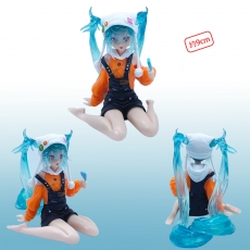 初音橙衣棒棒糖坐姿袋装手办