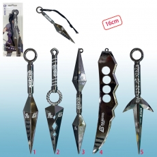 5款火影16cm枪色卡装武器(黑绳)