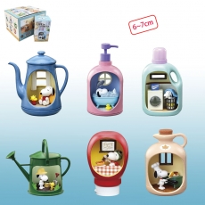 6款史努比瓶中生活场景手办