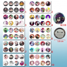 10款胆大党58mm8个装细沙膜胸针