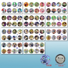 11款JOJO的奇妙冒险58mm8个装彩虹膜胸针